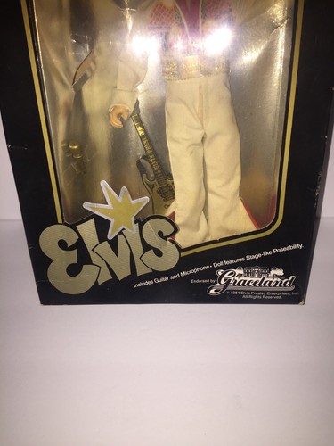 Vintage ELVIS Presley Doll Action Figure Graceland 1984 Guitar Microphone