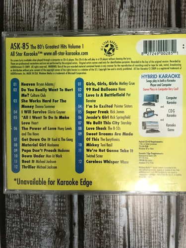 80’s KARAOKE CD LOT - Totally Rad! 13 Dics!!
