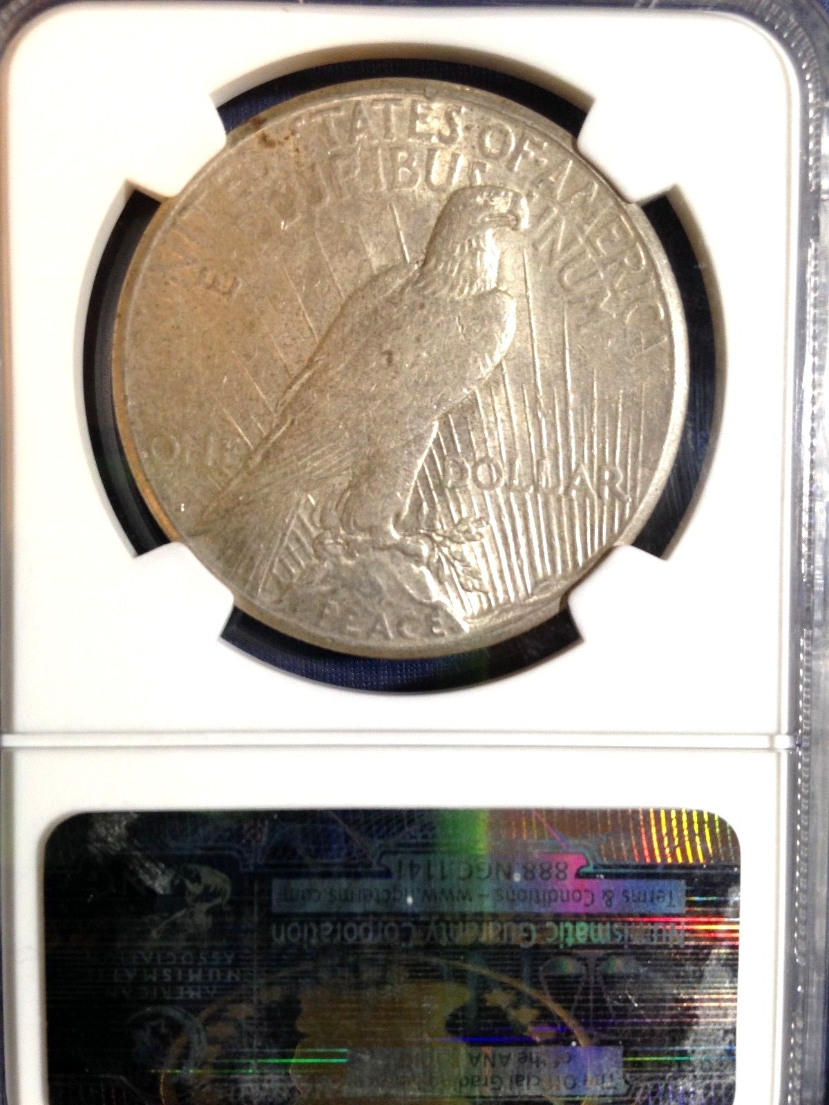 1924-S Peace Silver Dollar NGC AU 58 AU About Uncirculated Great Eye Appeal