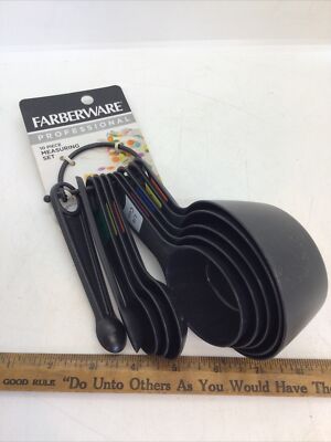 FARBERWARE Professional Plastic Measuring Spoon & Cup Set Of 10 NEW!!