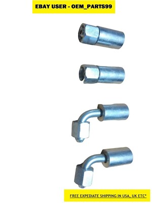 JCB PARTS - 1/4'' BSP FEMALE STRT & ELBOW END FITTING W. O RING,  PACK OF 4PCS