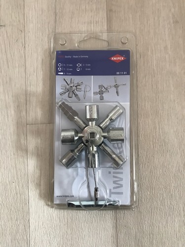 KNIPEX 00 11 01 TwinKey für Gängige Schränke und Absperrsysteme/ Steckschlüssel