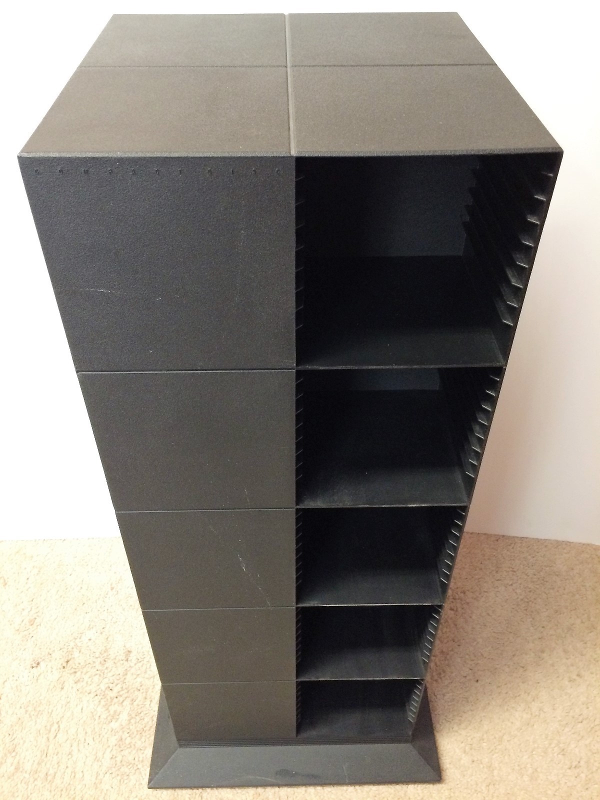 Vintage Laserline Rotating 200 CD Jewel Case Storage Tower EUC