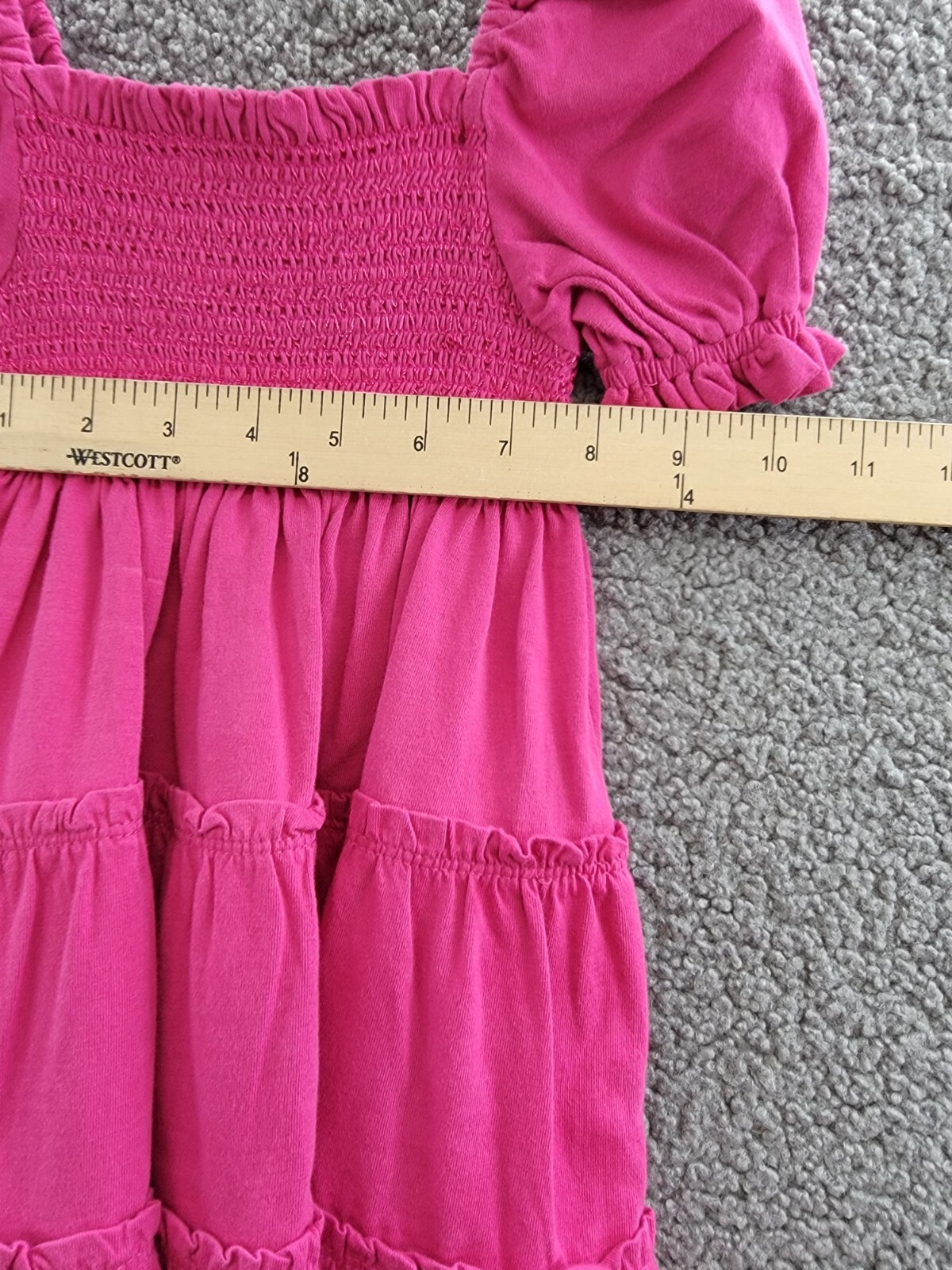 Polo Ralph Lauren Smocked Jersey Dress Little Girls 2 College Pink Square Neck - Picture 6 of 16