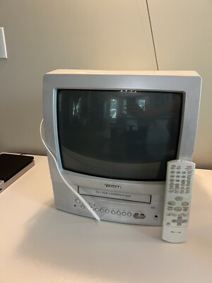 Toshiba MV13N2W 11  CRT TV/VCR - Metalic Silver W/Tested and Working Remote.