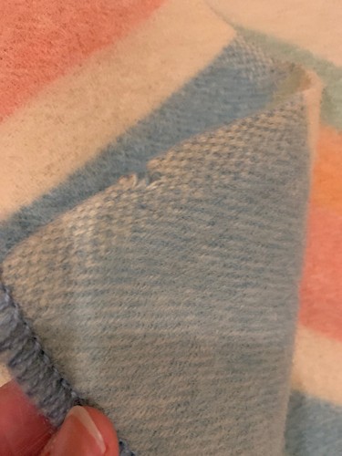 Vintage MOSSFIELD PURE WOOL cabin lodge winter Striped Stripes BLANKET 72