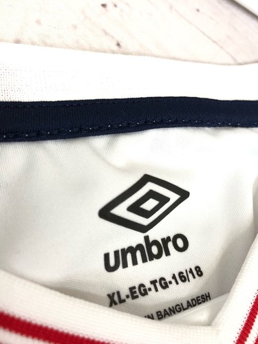 NWT Boys Umbro Shirt Size XL 16-18 White VNeck Soccer