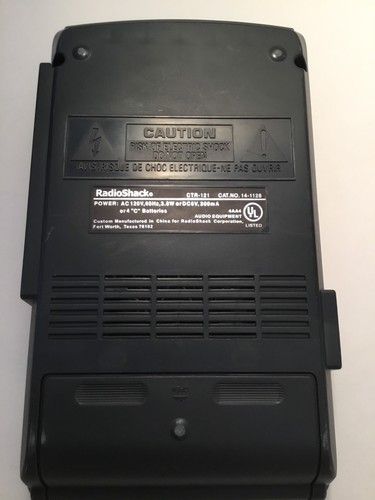 Radio Shack VOX CTR-121 AC/Battery CASSETTE Recorder Vintage