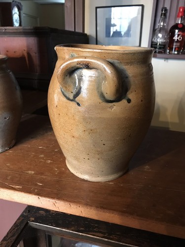 Crolius One Gallon Stoneware Ovoid Crock. C Crolius Attributed.