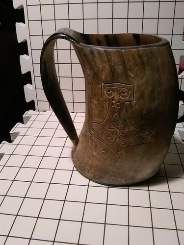 Real Ox Horn Viking Drinking Mug Cups Ale Beer Wine Goblet Tankard Mead Size 7