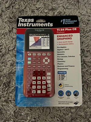 Texas Instruments 84 Plus CE Python Graphing Calculator - Red ( FAST SHIP )