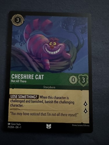 Disney Lorcana TCG: Cheshire Cat 71/204 Not All There