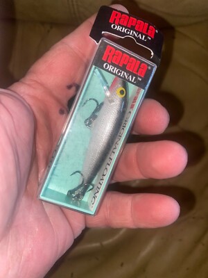 Original Rapala #F-7 Silver, Balsa Swimming Depth 3-5' Fishing