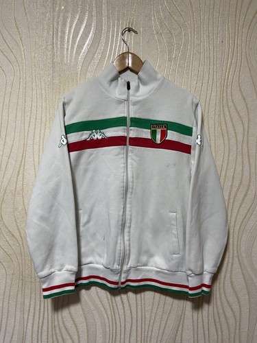 ITALY FOOTBAL SOCCER JACKET KAPPA sz XL MEN WHITE VINTAGE | eBay