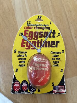 Eggsact Eggtimer Boiled Egg Color Changing Timer Hammerhead Products USA New