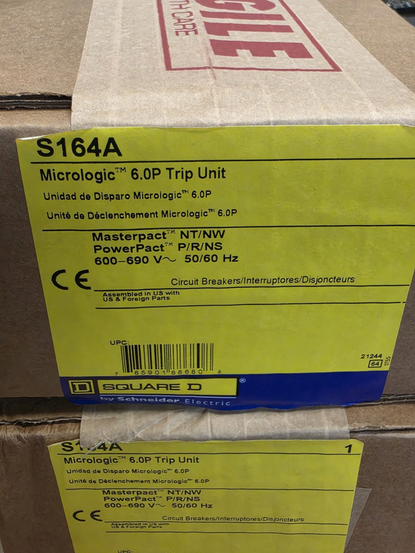 1 Schneider Electric Square D S164A Micrologic 6.0P Trip Unit New Sealed Box