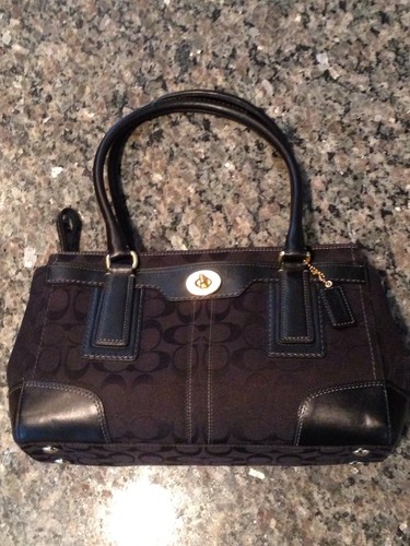 COACH CP770LHWLH 関税送料込 Coach Hampton Signature Carry All Tote Handbag Purse Black