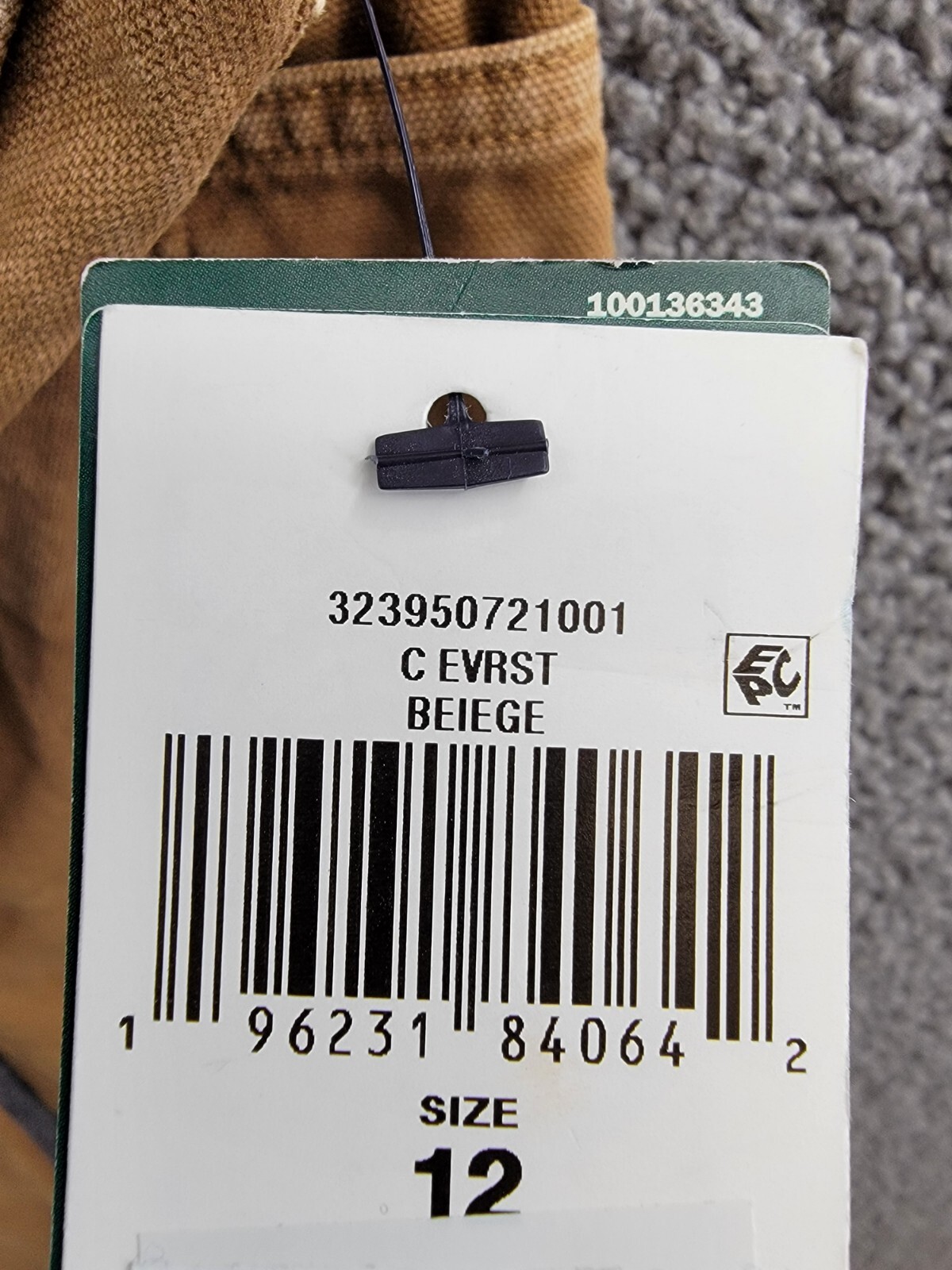 Ralph Lauren Canvas Carpenter Pants Big Boys' 12 Beige Solid Zip Snap Closure - Picture 19 of 19