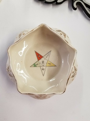 VINTAGE ORDER OF THE EASTERN STAR LOT MUG SERVING UTENSIL TRIVET BOWL - GREAT!!