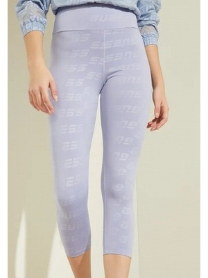 

Женские фиолетовые укороченные леггинсы GUESS Stretch с графическим логотипом для активного отдыха, Фиолетовый, O1GA24MC03W