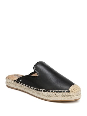 

SAM EDELMAN Женские черные кожаные эспадрильи без шнуровки на платформе Khloe, Черный, F6801L6