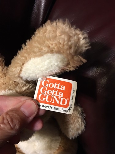 Gund Just Abunny Soft Plush Stuffed Bunny Rabbit 13'' EXCELLENT NWT!