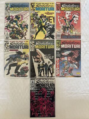 Strikeforce: Morituri Lot of 7 Marvel Comics 1989 - VF NM