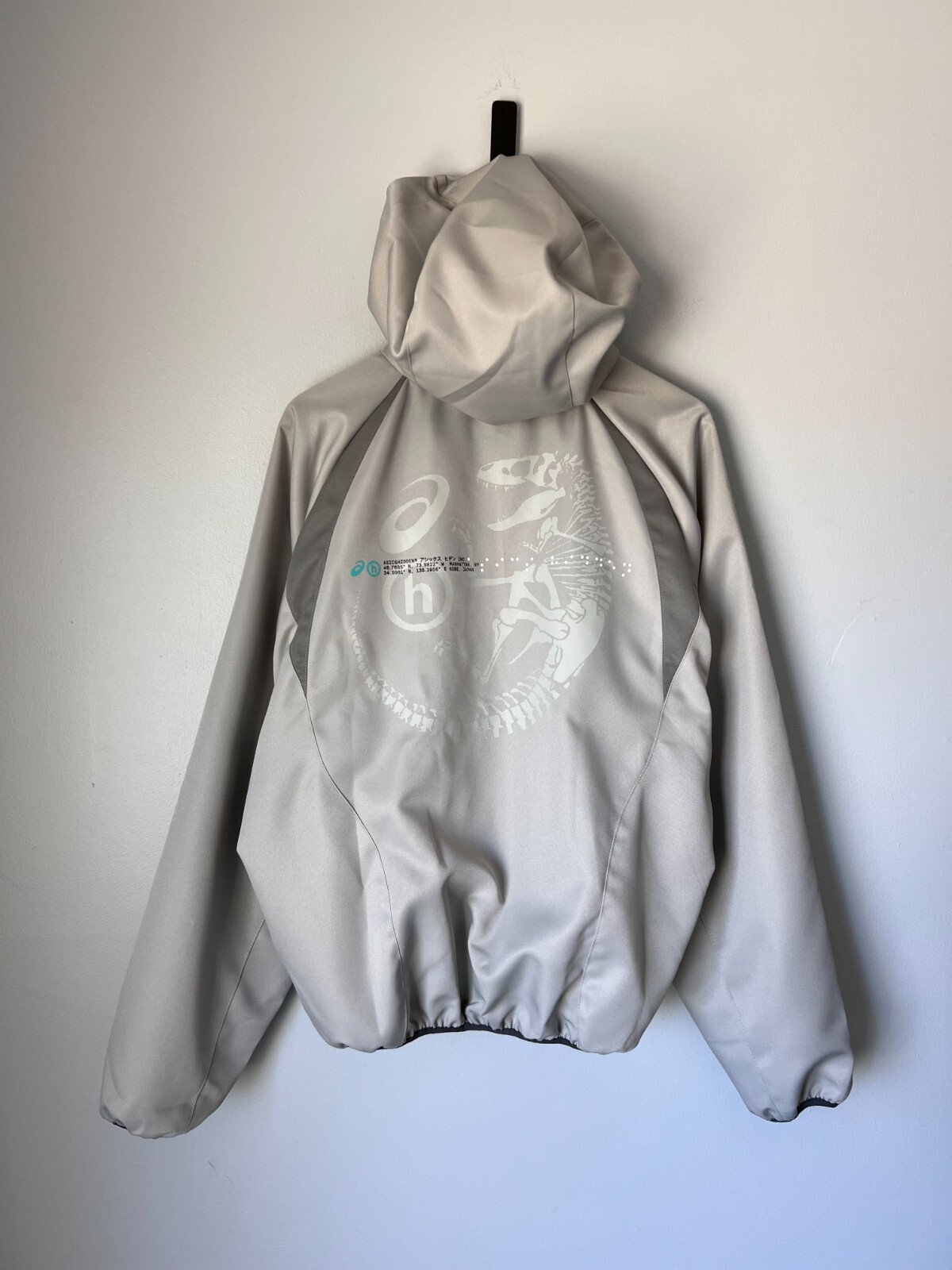 Asics x Hidden NY Shield Track Jacket - Size Large - Grey