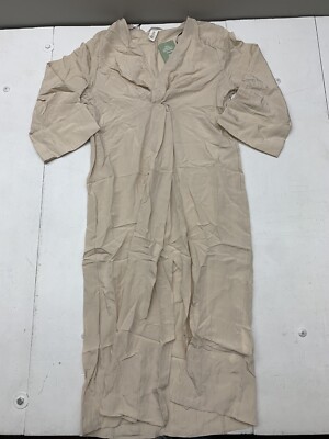 H&M Womens Tan V Neck Long Sleeve Dress Size Medium