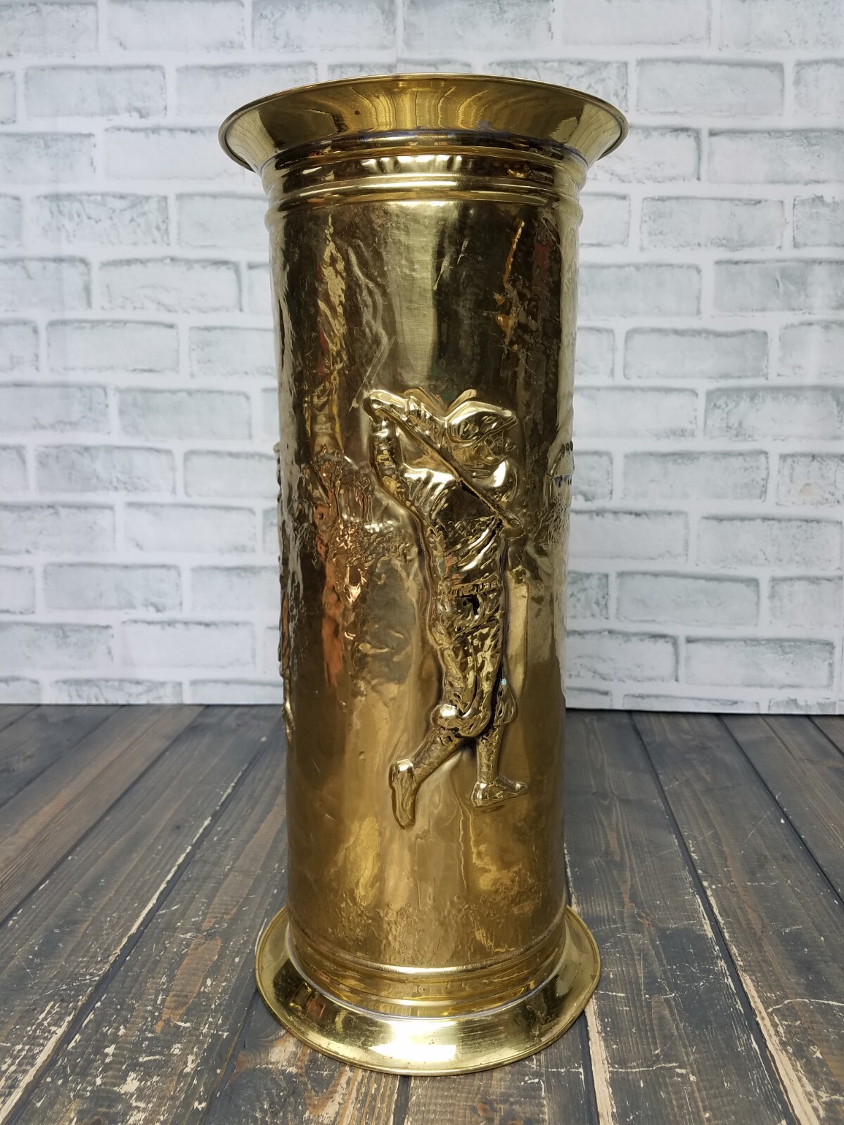 【vintage】UMBRELLA STAND 真鍮　アンブレラスタンド VINTAGE BRASS UMBRELLA STAND-PEACOCK HANDLE/EMBOSSED | eBay