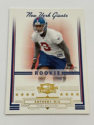 2006 Donruss Threads Football Retail Parallel #/999 - Anthony Mix RC - Giants
