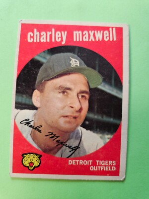 1959 Topps Baseball Charley Maxwell #481 Detroit Tigers