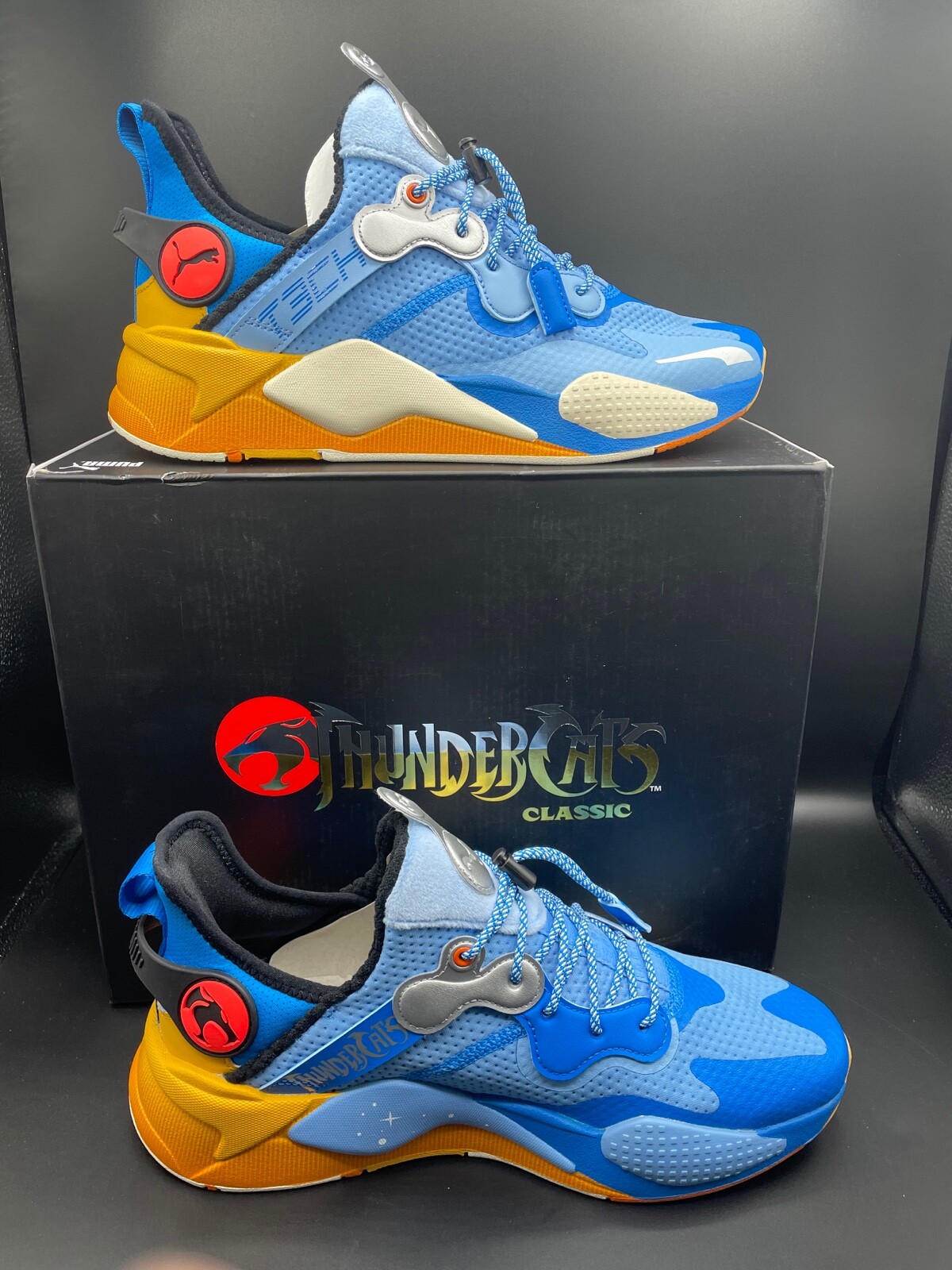 Preowned Puma X Thundercats Rsx T3ch Liono Blue Indigo Rsx Size 5