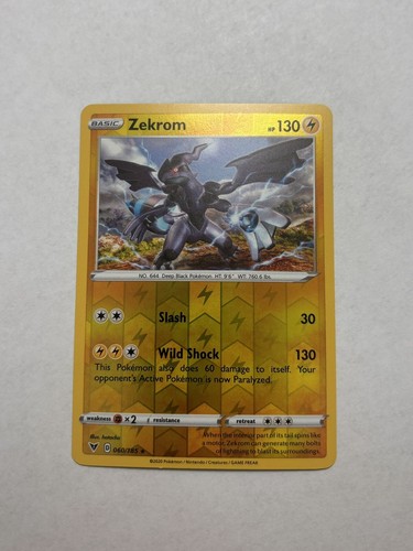 Zekrom 060/185 Reverse Holo Rare Pokemon Vivid Voltage NM/M