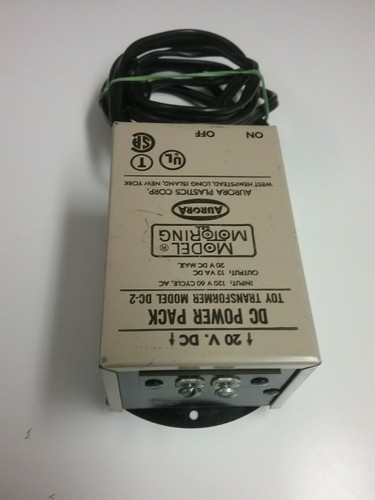 Aurora ho slot car track DC power supply model DC-2