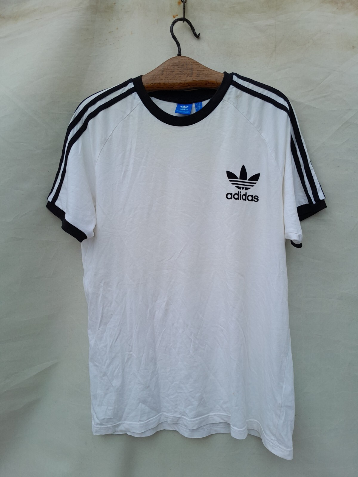 adidas Originals Ringer Shirt Mens XL Black White Mods 2tone