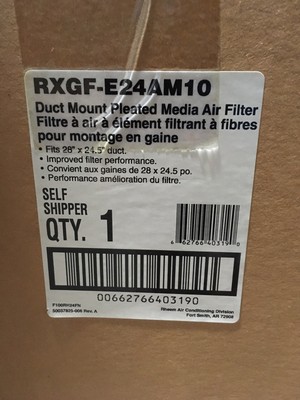 Rheem RXGFE24AM10 Merv 10 Exact Fit Media Air Cleaner 25quotX28quotX 5quot