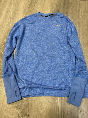 Nike Dri Fit Running Dry Element Shirt Long Sleeve Crew Men's Small Athletic