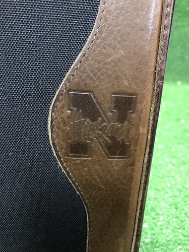 Franklin Covey Planner Binder Organizer Huskers Black Canvas & Brown Leather