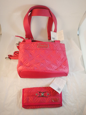 Donna Sharp Raspberry Jenna Bag New With Tags Rasbery Pink With Matching Wallet