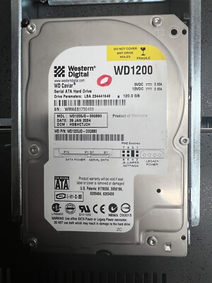 Western Digital Caviar 120GB 7200RPM EIDE 8MB Cache 3.5'' Hard Drive - Tests Good