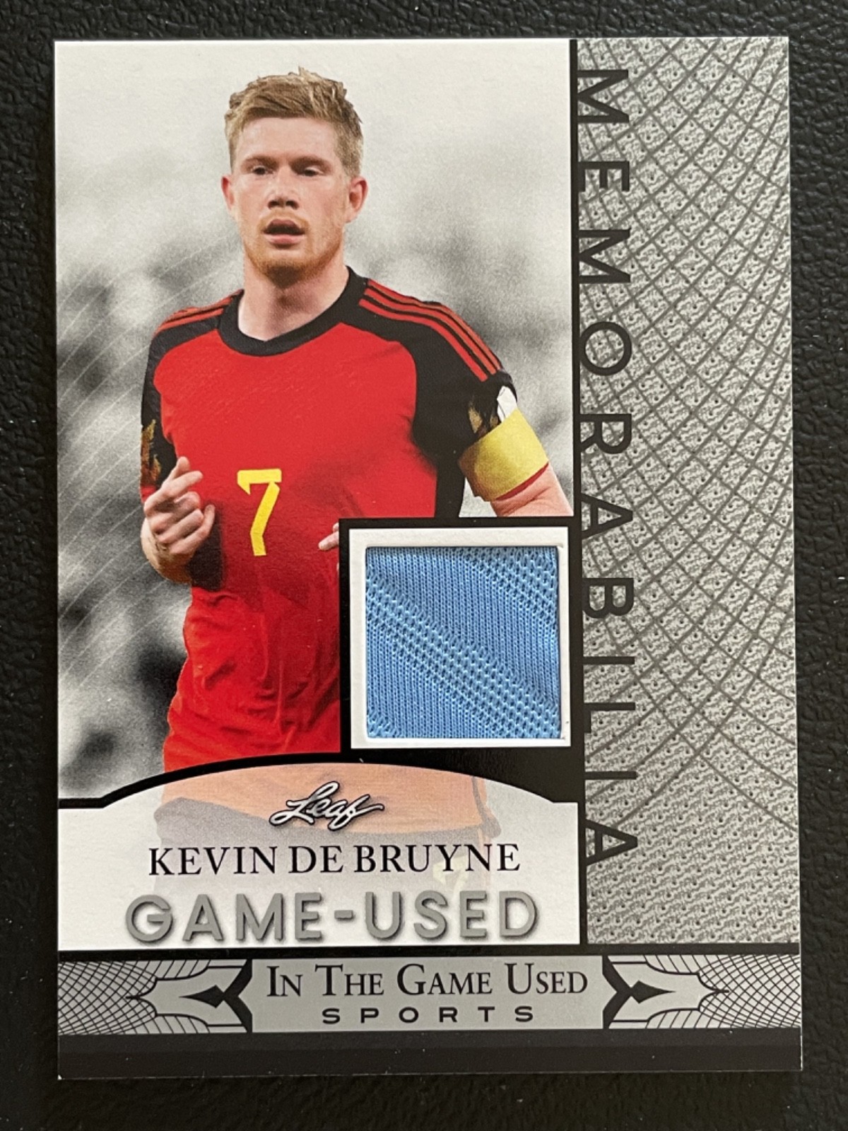 2024 Leaf In The Game Used Memorabilia Silver Kevin De Bruyne Jersey