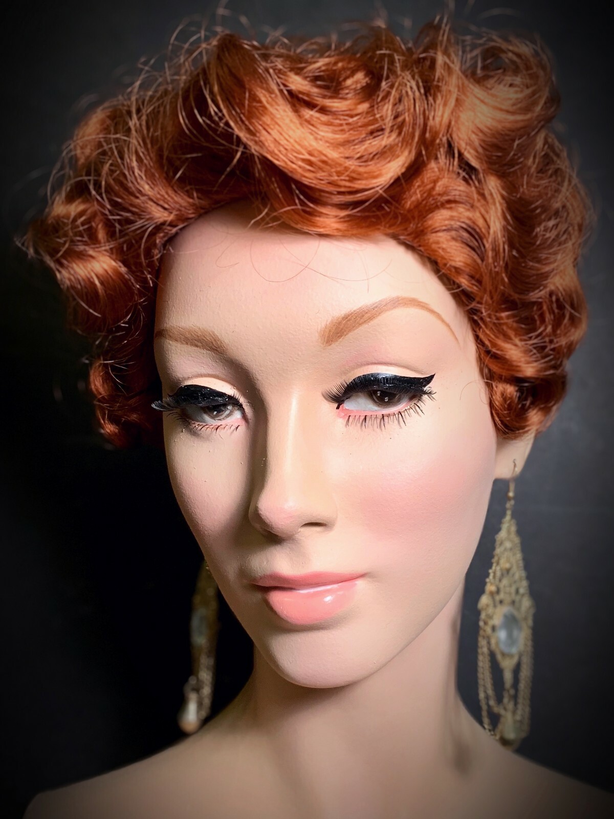 Vintage 50s Mannequin Female Head Antique Display Torso Oddity Art Beauty Decor