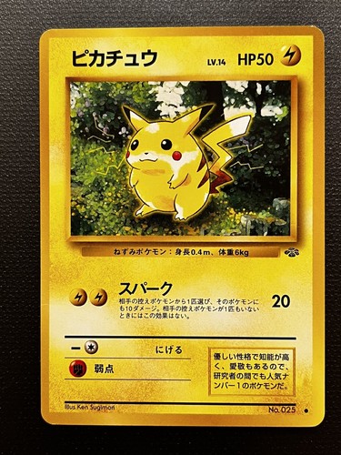 Japanese Red Cheeks Pikachu Jungle No. 025 vintage 1996 Rare