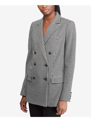 

RALPH LAUREN Женский черный вечерний блейзер с узором -quot;гусиные лапки-quot, 200743968001