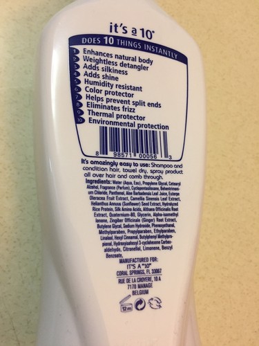 Its A 10 by It's a 10 Miracle Leave In LITE Product 10 oz BRAND NEW FRESH STOCK