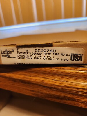 Lufkin OC2276D 1/4-Inch x 100-Foot Derrick Chrome Clad Tape Refill -NOS