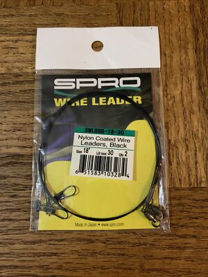 SPRO Wire Leader Nylon Coated Black 18  Fishing 