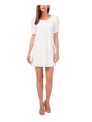 Женское платье-сорочка MSK PETITES на белой подкладке с коротким рукавом Petites PL