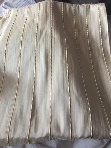 New Jim Thompson Thai Silk Material Fabric Light Gold Stripe